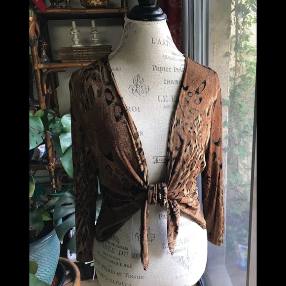 CS Focus Tops - CS FOCUS STUDIO Impressionistic Animal Print One Size Fits Many Topper (Sz. 18)
